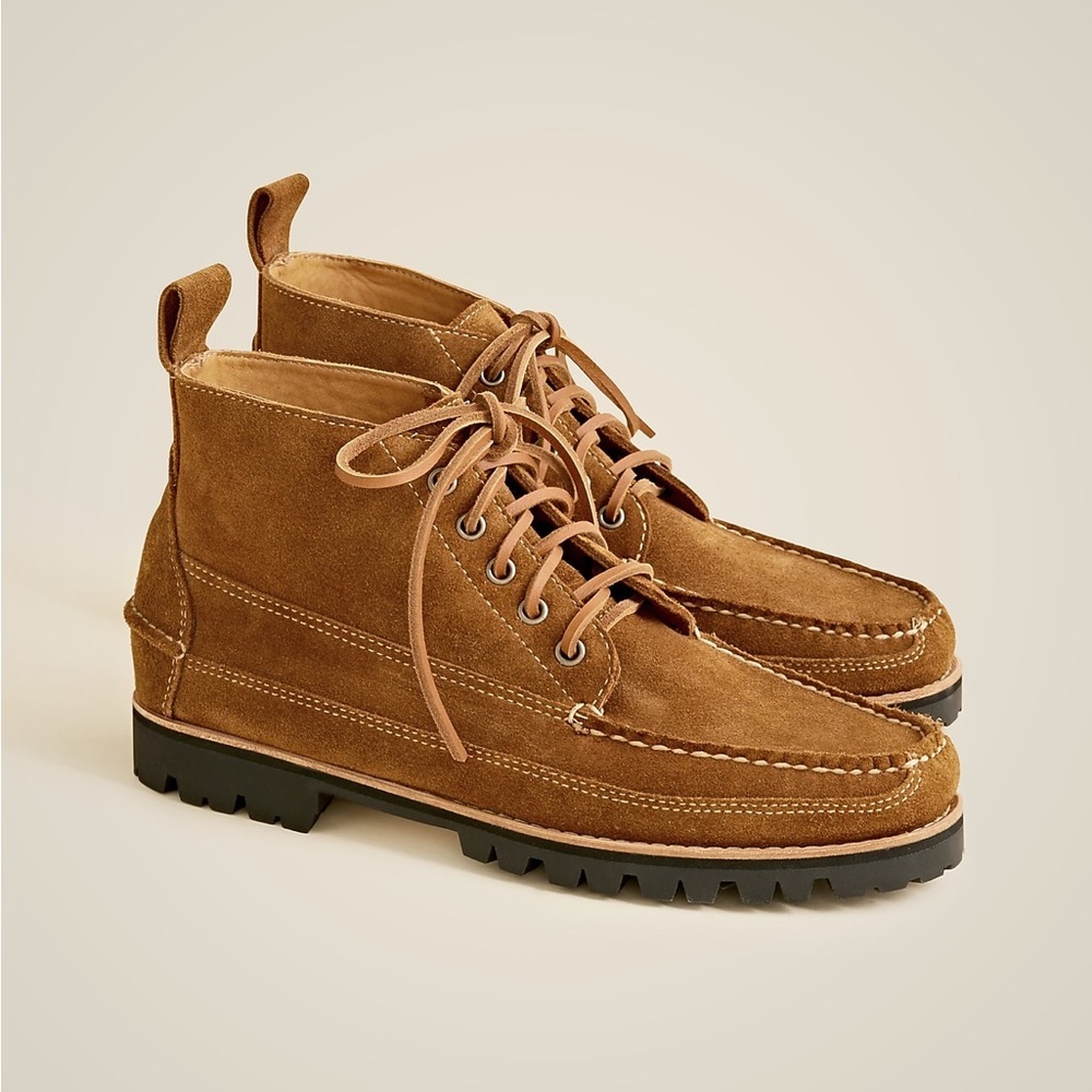 J Crew Suede work chukka boots with lug soles CL528